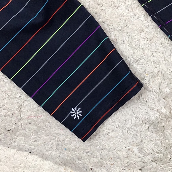 Athleta multi stripe Capri leggings S - Picture 9 of 11